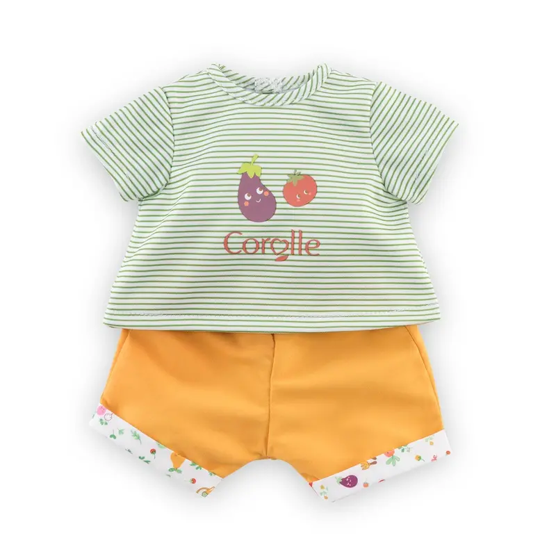 12-Inch Doll Outfit Set – Garden Delights T-Shirt And Shorts 1