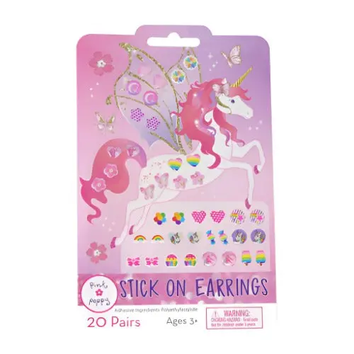 20-Piece Unicorn-Themed Stick-On Earring Set 1