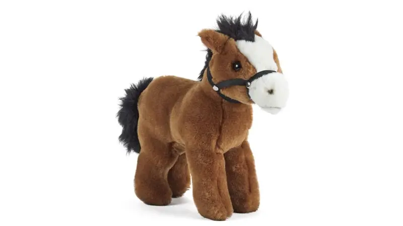 20Cm Horse Plush With Realistic Bridle 1