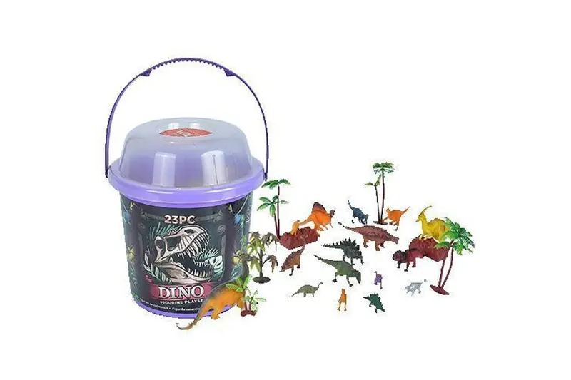 23-Piece Dinosaur Bucket Play Set 1