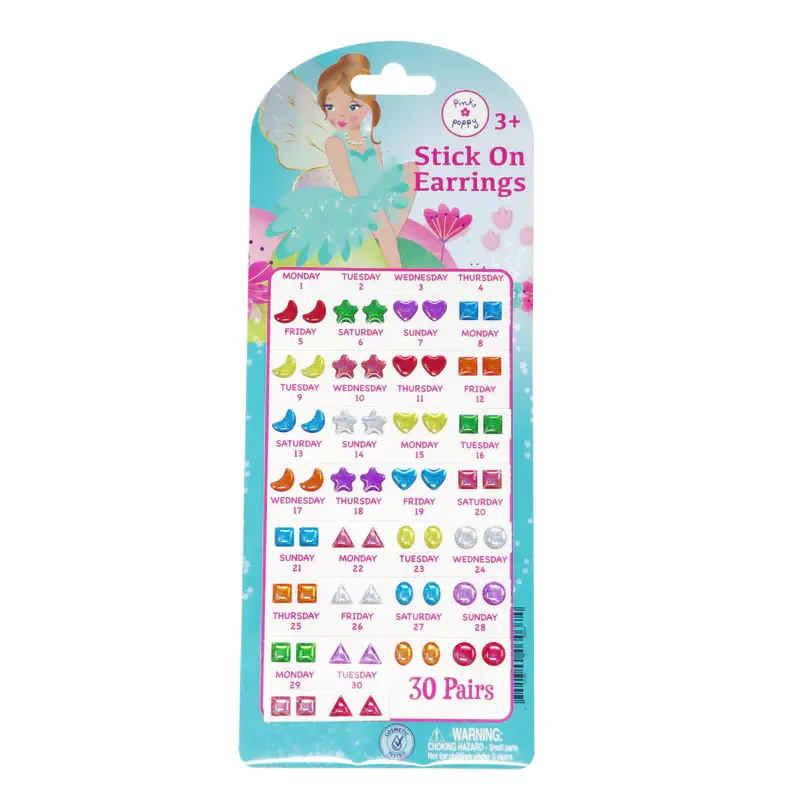 30-Pair Fairy Butterfly Friends Stick-On Earrings Set 1