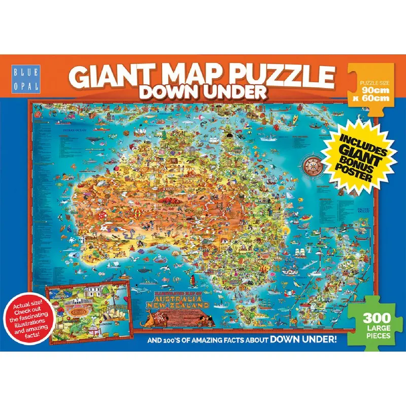 300-Piece Giant Map Puzzle Of Australia – Extra-Large Pieces 1