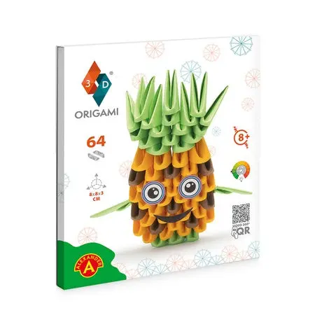 3D Paper Origami Pineapple Craft Kit 1