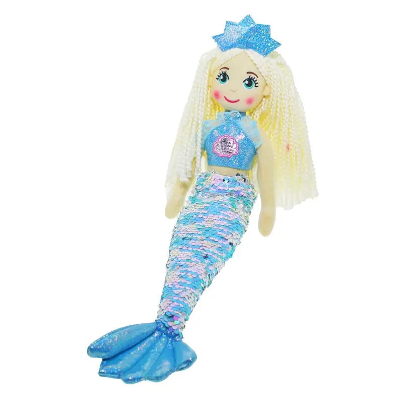 45Cm Blue Crown Mermaid Doll – Siren Collection 1