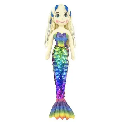45Cm Evelyn Mermaid Doll – Blue Rainbow Theme 1