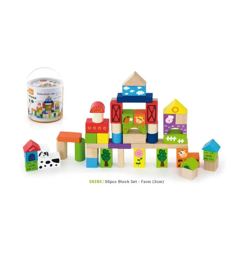 50-Piece Farm-Themed Block Set – Educational Building Toys For Toddlers 1