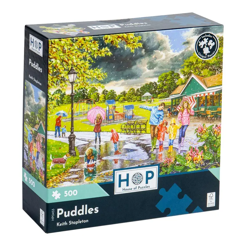 500-Piece Puddle-Themed Jigsaw Puzzle 1