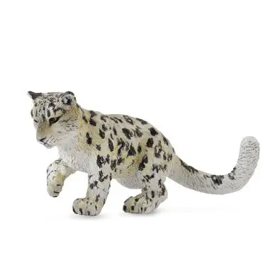 Adorable Snow Leopard Cub Figurine – Playful Wildlife Sculpture 1