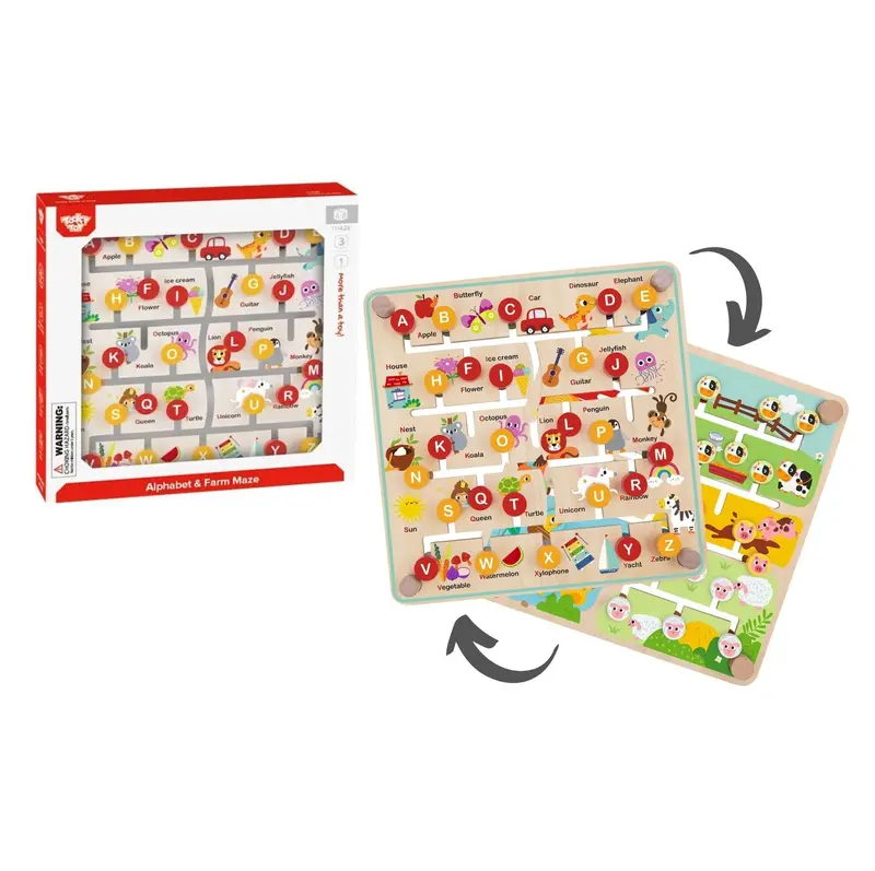 Alphabet & Farm Animal Matching Maze Board 1