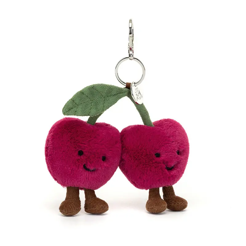 Amuseables Cherries Bag Charm – Fruity Keychain Accessory 1