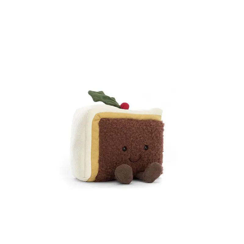 Amuseables Christmas Cake Slice Plush – Holiday Dessert Collectible 1