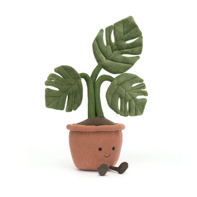 Amuseables Monstera Plant Plush – Botanical Stuffed Toy 1
