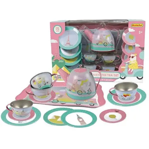 Animal Adventure Tin Tea Set – 15-Piece Collection 1