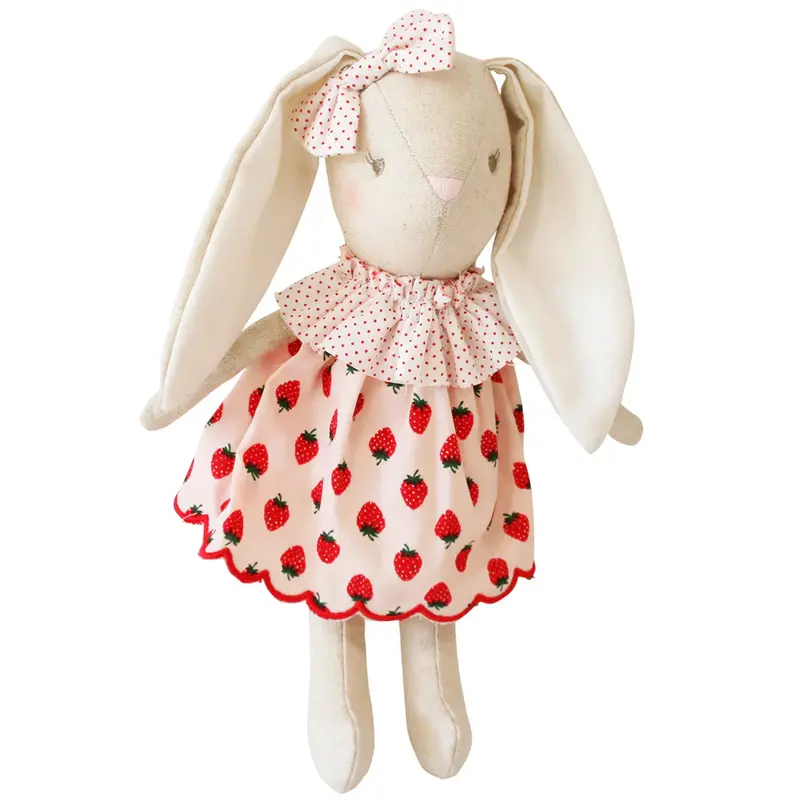 Aubrey Baby Bunny Doll Featuring Strawberry-Themed Details 1