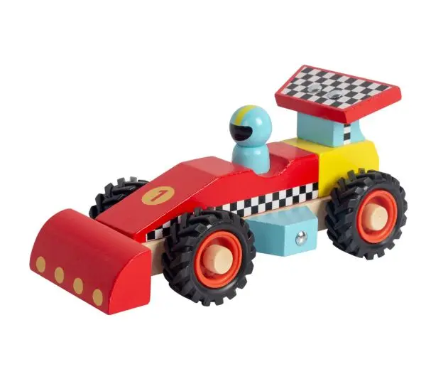 Australian Wildlife Racing Car – Handcrafted Wooden Animal Vehicle 1