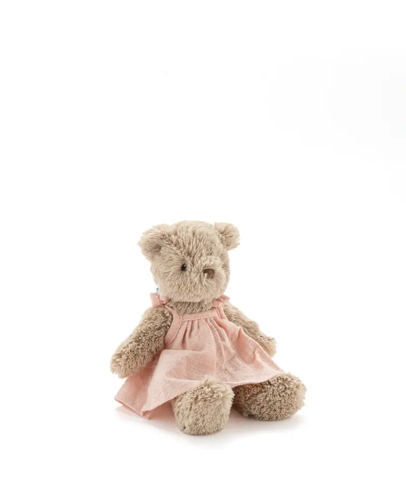 Baby Honey Bear Doll In Baby Pink Dress 1