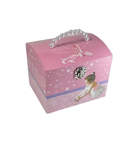 Ballet-Themed Musical Jewelry Box With Pearl Handle (Model Dan18) 1