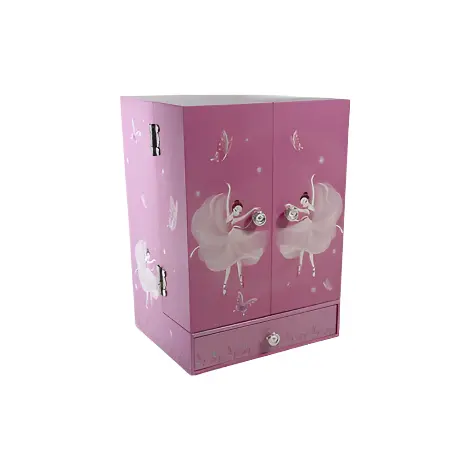 Ballet-Themed Musical Jewelry Box With Wardrobe Design 1