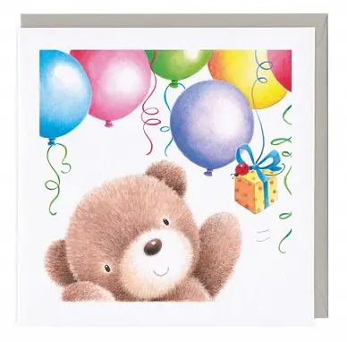 Balloon Surprises Greeting Card – Festive & Joyful Design 1