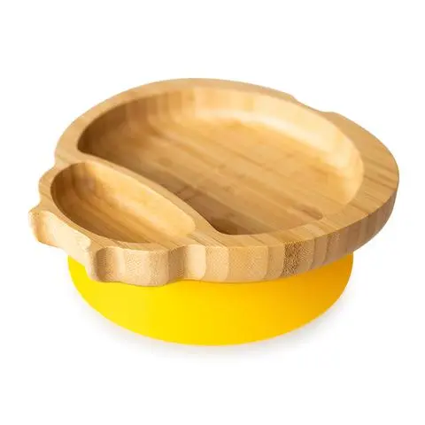 Bamboo Two-Section Suction Plate With Ladybird Design 3