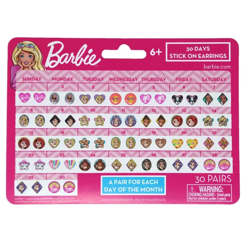 Barbie Stick-On Earrings – 30-Day Reusable Pack 1