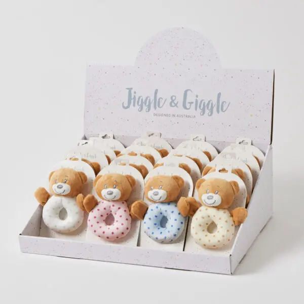 Bashful Bear Infant Rattle – Soft-Touch Sensory Toy 1