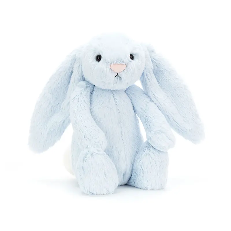 Bashful Blue Knitted Bunny Plush Toy 1