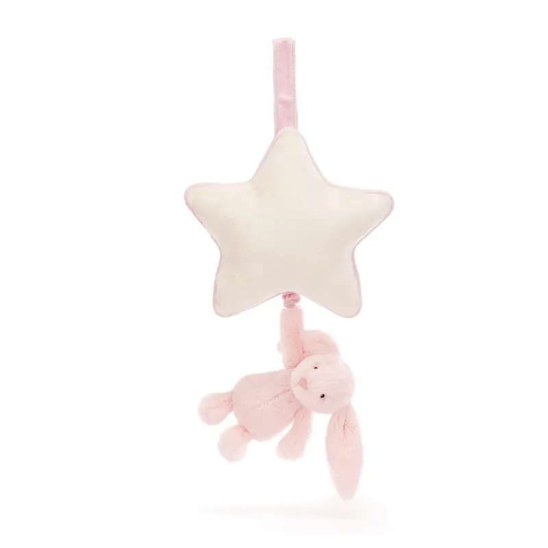 Bashful Pink Bunny Musical Pull Toy 1
