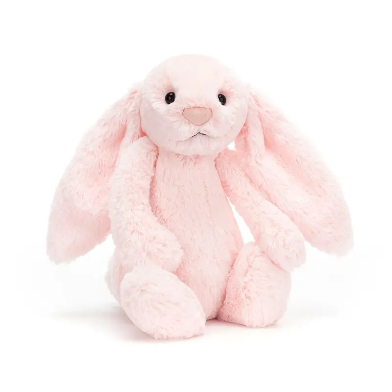 Bashful Pink Knitted Bunny Plush Toy 1