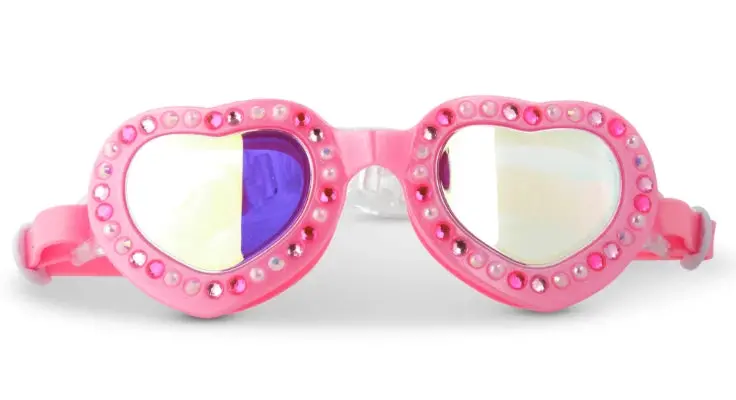Beautiful Bows Swim Goggles With Pink Lace Accents 1