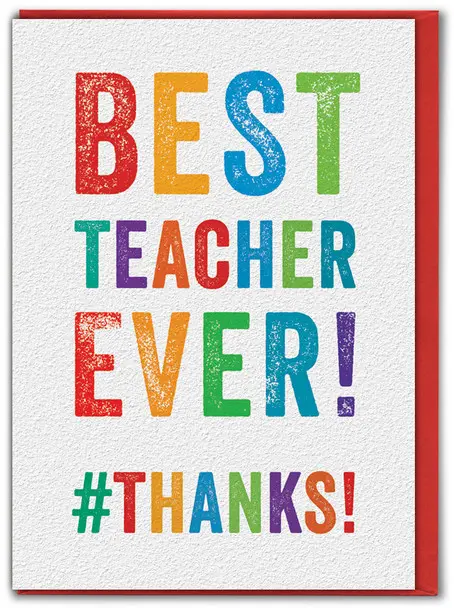 ‘Best Teacher Ever’ Appreciation Card 1