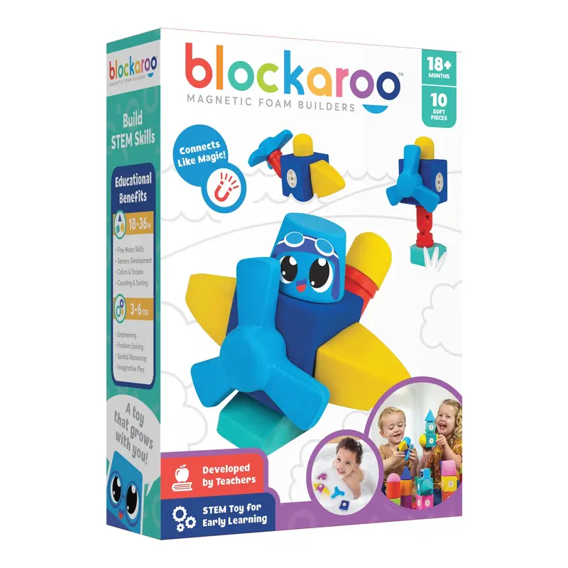 Blockaroo 10-Piece Airplane Building Set 1