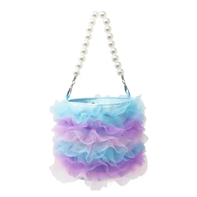 Blue Fairy-Themed Ruffle Drawstring Bag – Playtime Organizer 1