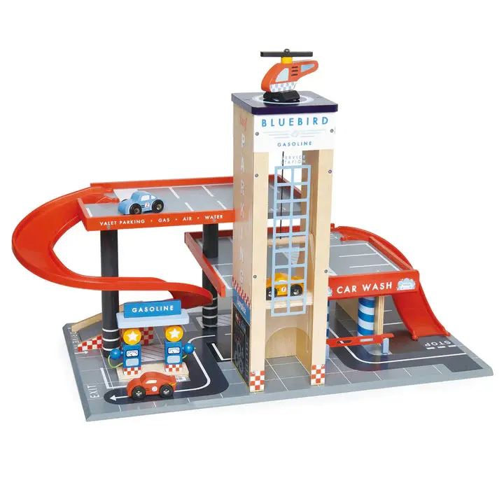 Bluebird Service Station Playset With Working Car Wash 1