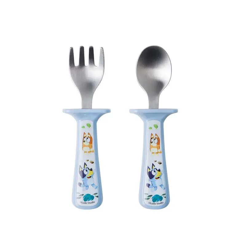 Bluey Ergonomic Toddler Fork And Spoon Set 1