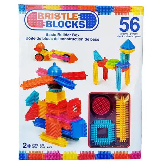 Bristle Blocks Building Set – 56-Piece Interlocking Construction Toys 1