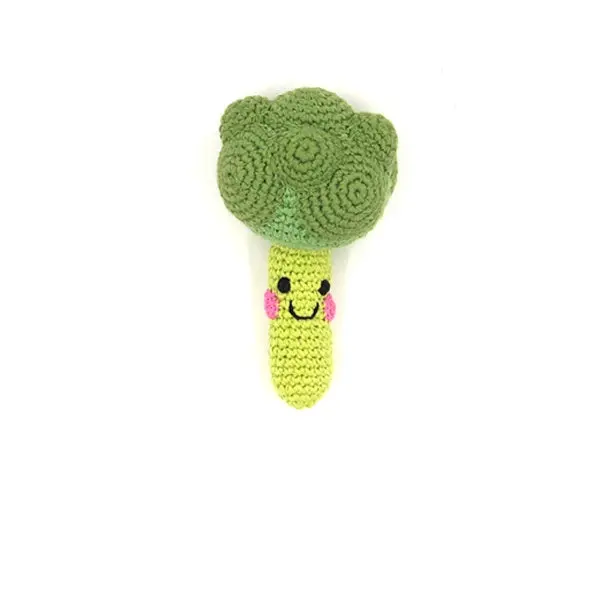 Broccoli-Friendly Infant Rattle – Eco-Conscious Toy 1