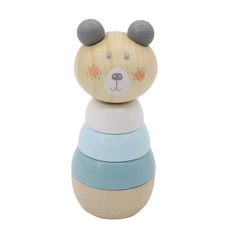 Calm & Breezy Bear Stacking Toy – Wooden Design 1