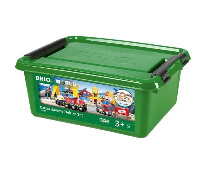 Cargo Railway Deluxe Playset In Storage Tub (Model 33097) 1