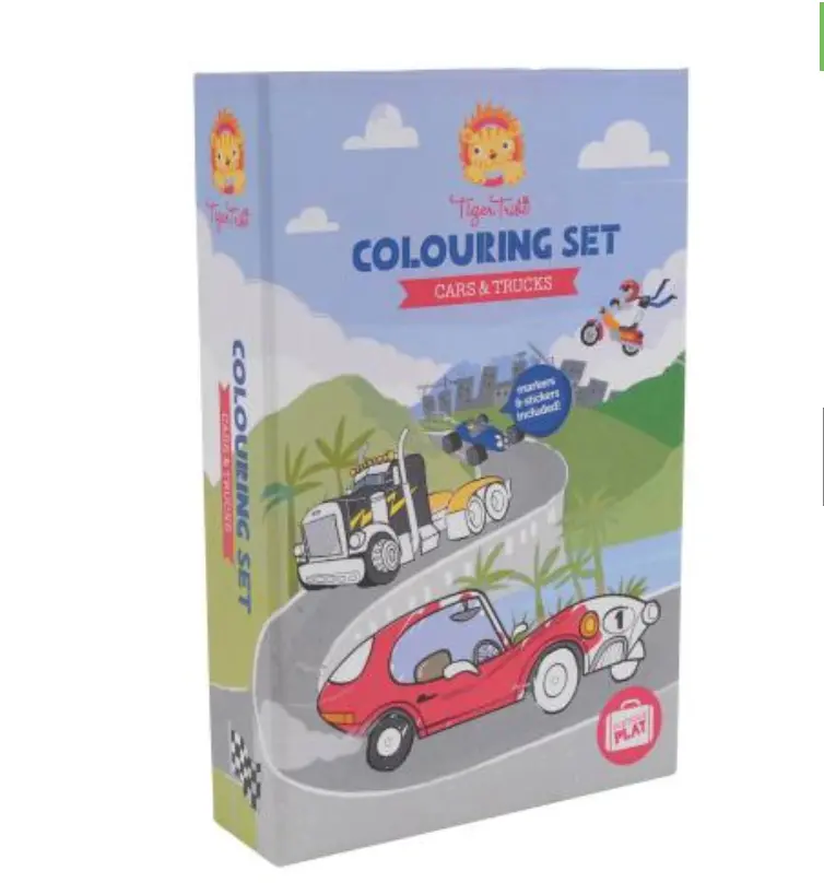 Cars And Trucks Coloring Kit For Young Artists 1