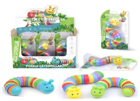 Caterpillar-Shaped Fidget Puzzle – Bendable Logic Toy 1