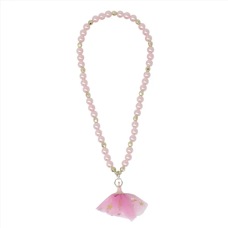 Charm Necklace Featuring A Delicate Ballerina Pendant 1