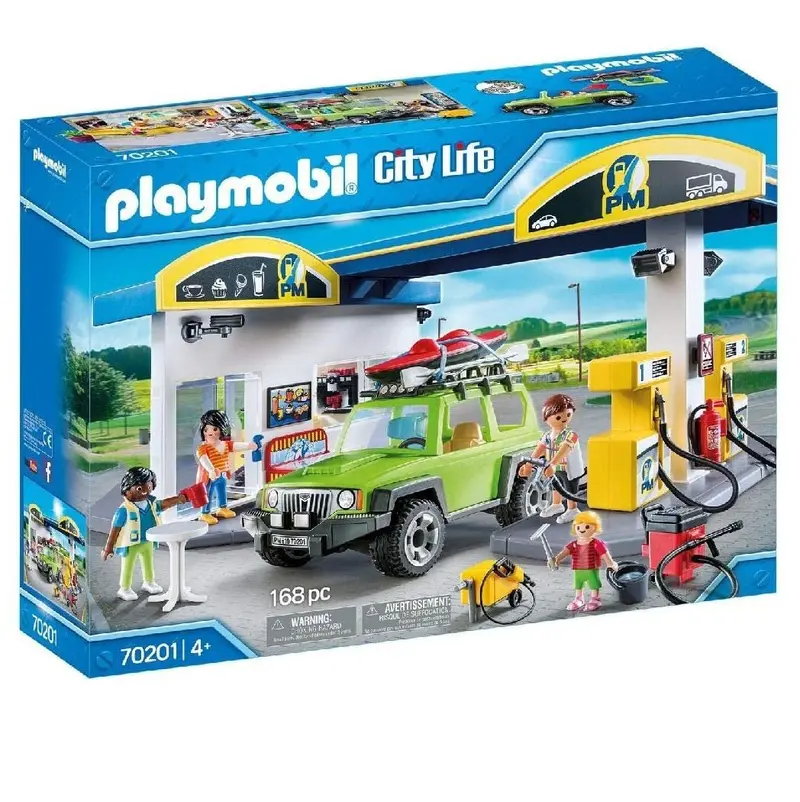 City Life Gas Station Playset (Set #70201) 1