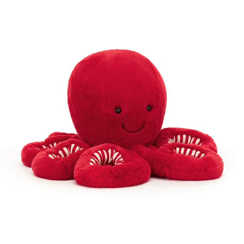 Cranberry Octopus Plush Toy With Textured Details 1