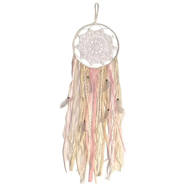 Crocheted Dreamcatcher With Vintage Lace Trim 1