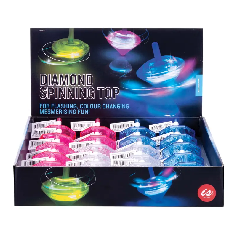 Diamond-Encrusted Spinning Top – Light-Up Stem Toy 1