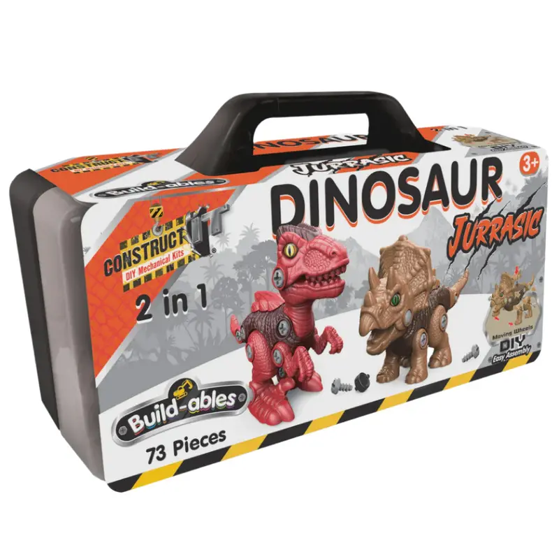 Dinosaur-Themed 2-In-1 Buildable Toy Set 1