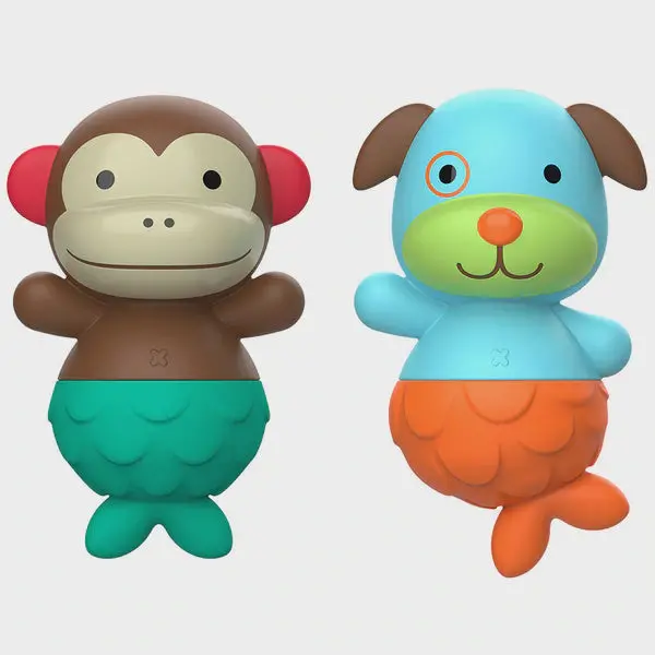 Dog And Monkey Themed Interchangeable Flipper Set 1