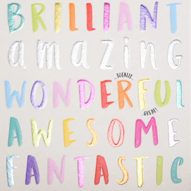 Elegant Typography Birthday Card – ‘Amazing Font’ Design 1