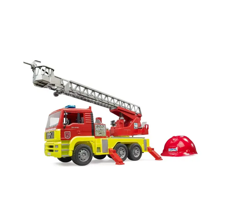 Emergency Man Tga Fire Engine Toy – Limited Edition With Lights, Sound, Red Helmet & Yellow Skirt 1